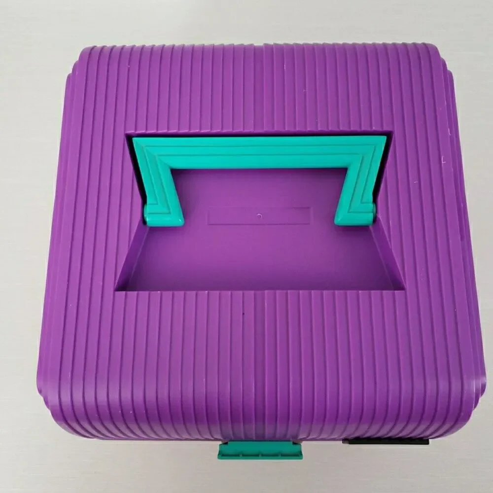 Sassaby Pink Purple Makeup Cosmetic Case Jewelry Organizer Box Mirror 102-17